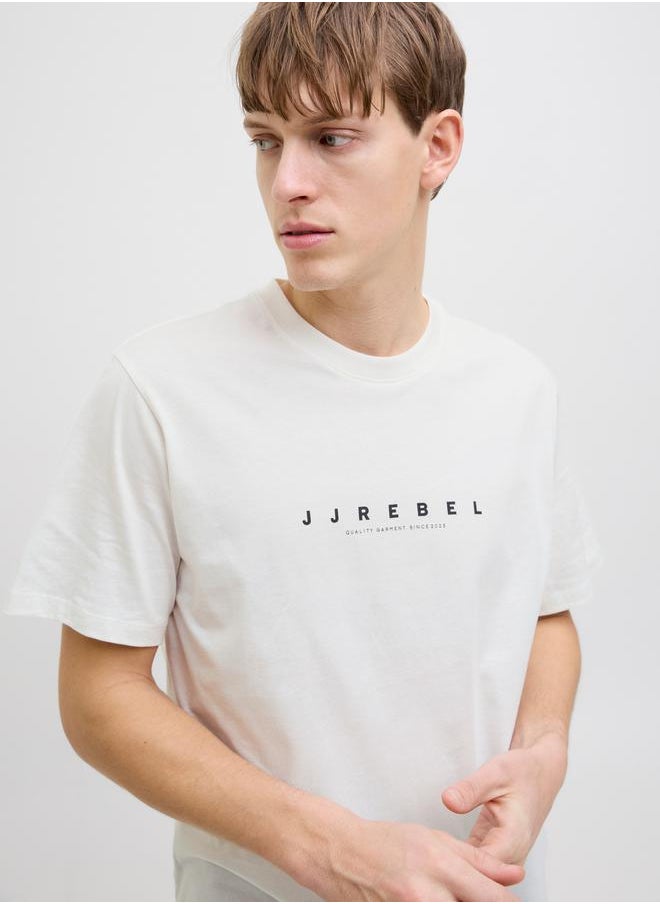 JJ Rebel by Jack & Jones JREBROCKY LOGO TEE SS CREW NECK  - Image 2