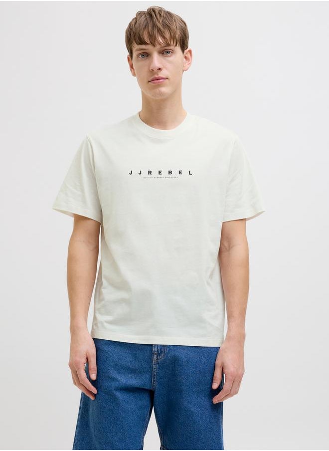 JJ Rebel by Jack & Jones JREBROCKY LOGO TEE SS CREW NECK  - Image 1