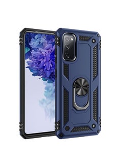 Generic Case Cover For Samsung Galaxy S20 FE 5G Shockproof TPU + PC Protective Case with 360 Degree Rotating Holder (Blue) 