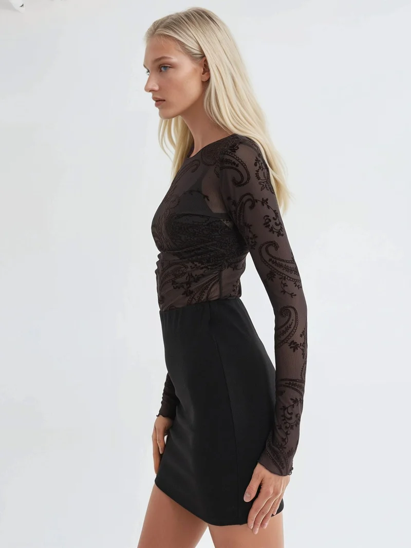 Busem BUSEM High Waist Mini Skirt with Elastic Waist