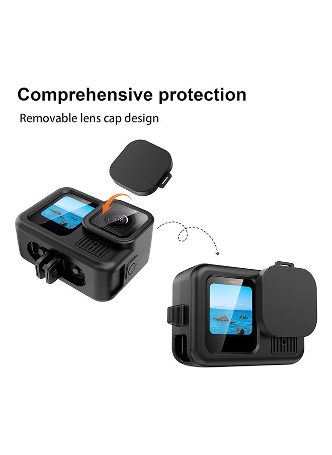 O Ozone - Accessories Kit for Go Pro 13 Silicone Protective Case with Lens Cap Mini Storage Bag Case Screen Protector  Mini Tripod + Battery Side Cover&Lanyard - Image 1
