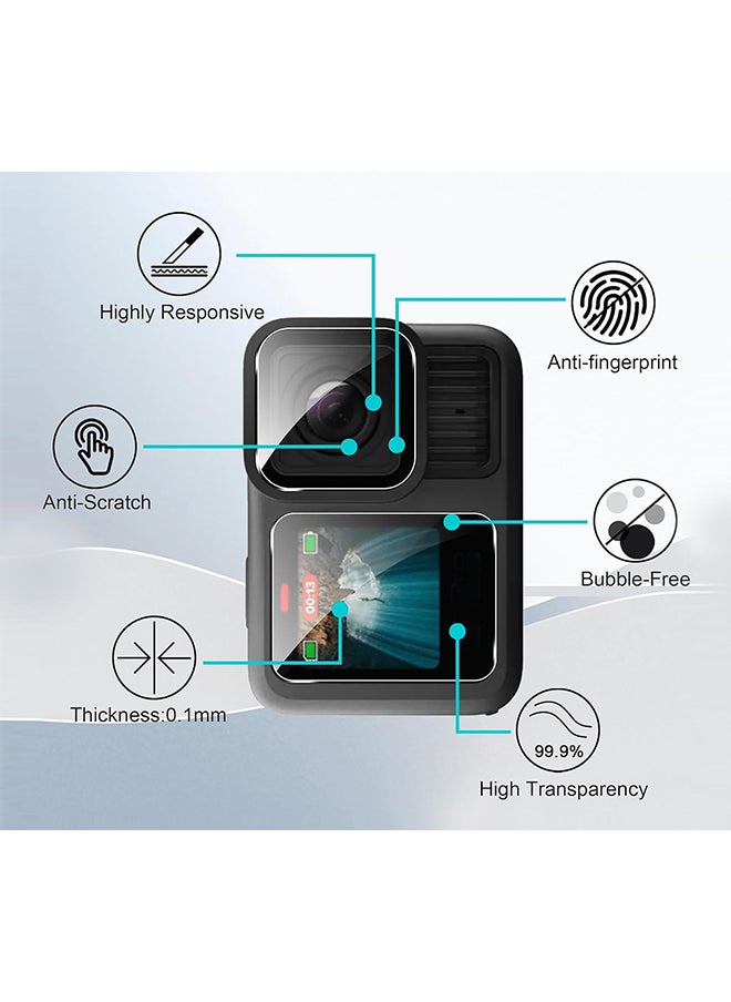 O Ozone Accessories Kit for Go Pro 13 Silicone Protective Case with Lens Cap Mini Storage Bag Case Screen Protector  Mini Tripod + Battery Side Cover&Lanyard  - Image 2