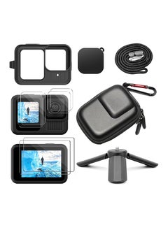 O Ozone Accessories Kit for Go Pro 13 Silicone Protective Case with Lens Cap Mini Storage Bag Case Screen Protector  Mini Tripod + Battery Side Cover&Lanyard  - Image 1