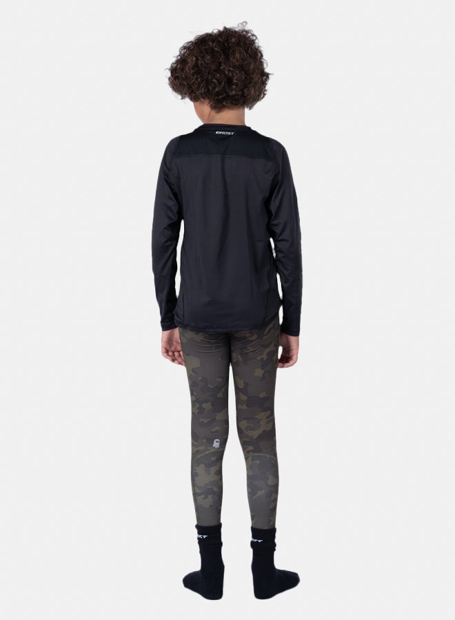 Ghost Boy's Base Leggings - Olive Camo - Image 2