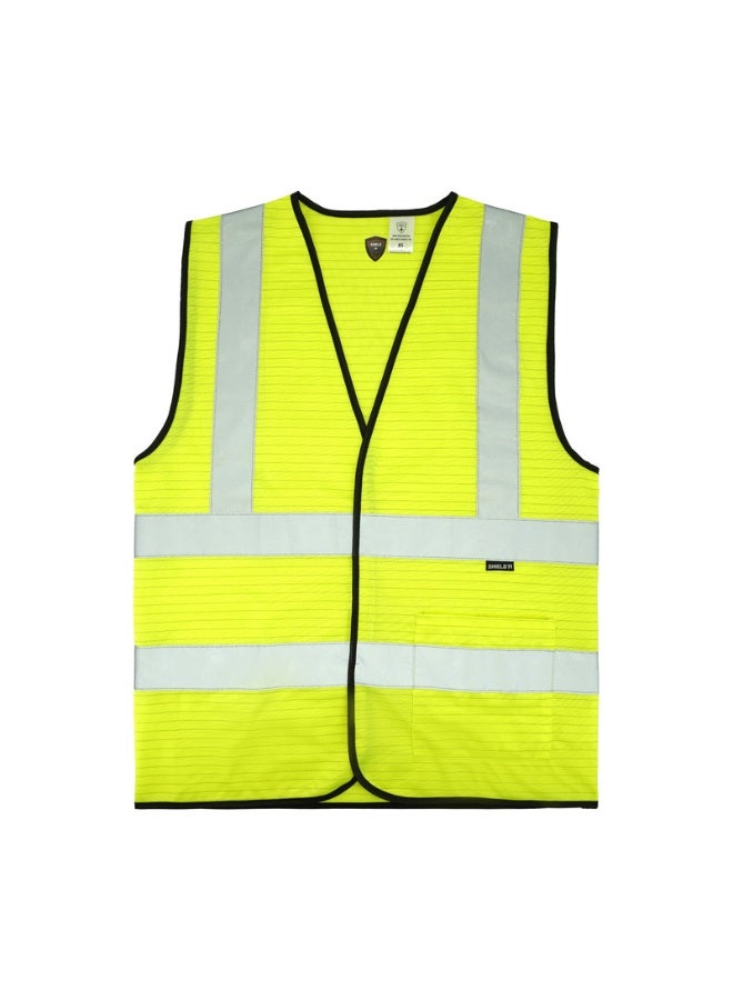 Shield Anti-Static Safety Vest with Velcro Closure – High Visibility Industrial Vest for Electrical and Hazardous Work Environments
HI VIS YELLOW COLOR - Image 1