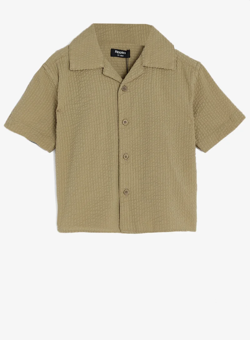 ريبلز مع نمشي Boys 2-Pieces Sets With Resort Collar Shirt & Shorts