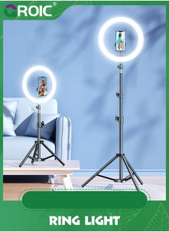 GROIC 12" Ring Light with Tripod Stand & phone holder, LED Ring Light Kits for Selfie, Makeup, Video, with 3 Light Modes  - Image 5