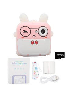 DIGI CORE Digital Camera For Kids 8MP Kids Camera With 32GB SD Card Full HD 1080P Cameras Mini Kids Camera With Instant Print Thermal Printer With 2 Thermal Rolls 2.4Inch Eye Protect Screen Selfie Camera  - Image 1