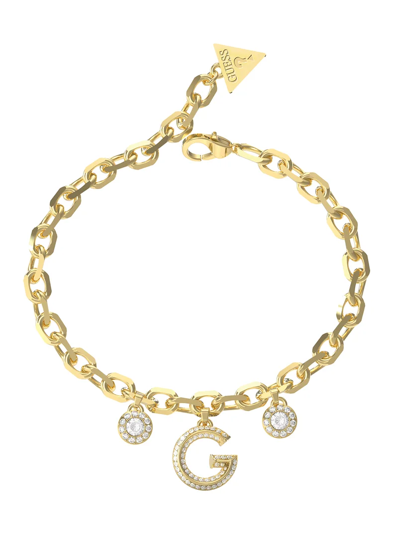 جس G Crystal Logo Bracelet