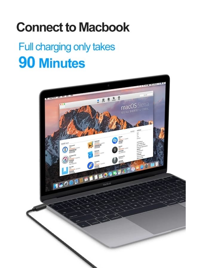 تقليدي كابل شحن سريع USB-C إلى USB-C 60 واط من النايلون المضفر بطول 1.5 متر – كابل PD لشحن ماك بوك، آيباد برو، آيفون 16 برو ماكس/15 برو ماكس، سامسونج جالاكسي S24/S23/S22، جوجل بيكسل، ون بلس، هواوي، شاومي، وجميع الأجهزة بمنفذ USB-C - Image 5