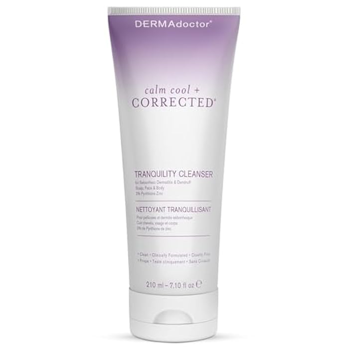 DERMAdoctor غسول وجه ديرمادكتور لعلاج التهاب الجلد الدهني - شامبو 2% زنك بيريثيون - علاج قشرة الرأس من صياغة طبيب الجلدية - غسول وجه وز body cleanser بزنك بيريثيون للبشرة الحساسة - 7.10 أونصة - Image 1