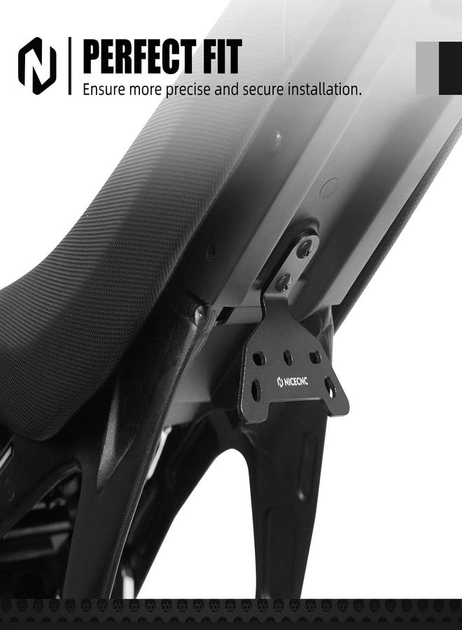 NICECNC Motorcycle License Plate Bracket Holder & Tail Light Mounting Bracket Compatible with Surron Light Bee X/S/L1E Segway X260/X160, Adjustable Rear License Plate Mount, Black - Image 2