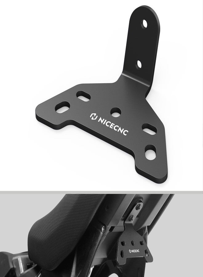 NICECNC Motorcycle License Plate Bracket Holder & Tail Light Mounting Bracket Compatible with Surron Light Bee X/S/L1E Segway X260/X160, Adjustable Rear License Plate Mount, Black - Image 1