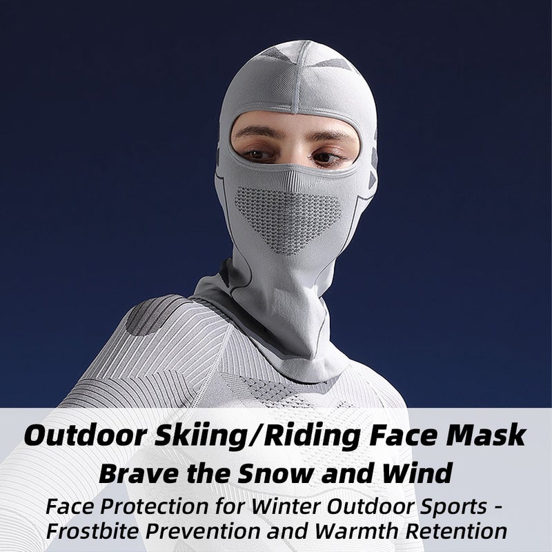 Ski Mask for Men Women Winter Warm Face Mask for Motorcycle Riding Mask Knitted Thermal Insulated with Elasticity & Nose Vent Bike Mask Sports Mask - Image 3