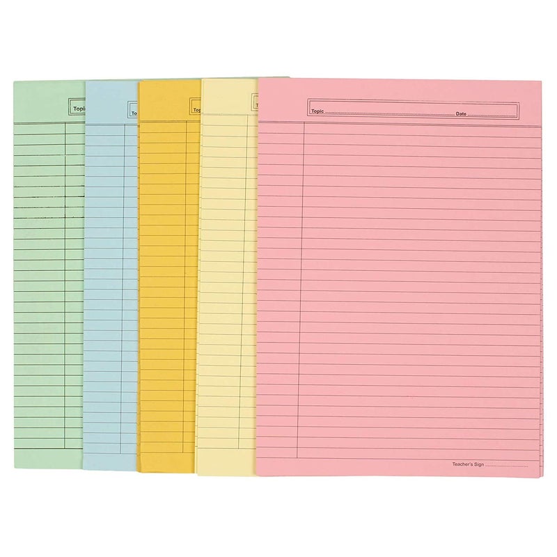 D S R Eclet A4 Size one Side colour Ruled Sheet (Pack of 40 sheets) for Project/Assignment/Practical/Homework(A4-40 OSR-coloursheet) - Image 5