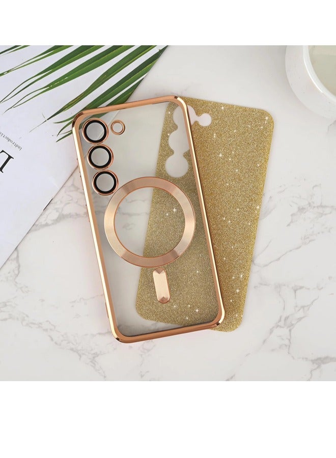 شيبشيب جراب لهاتف سامسونج جلكسي اس 23 مع بريق، جراب شفاف مغناطيسي مع واقٍ للكاميرا [متوافق مع MagSafe] بتصميم لامع وناعم من TPU، غطاء نحيف ومضاد للصدمات - Image 2