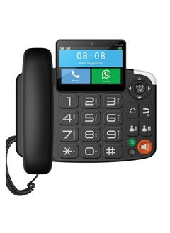 Smart LTE 4G Fixed Traditional Phone Wireless Landline Phone Android 9.0 with 4G Sim Card, Landline Telephone Dual Sim Smart 4G Big Button Android With Video Call Home Business Landline Phones