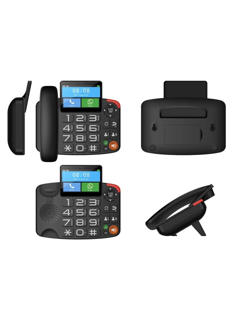 Generic - Smart LTE 4G Fixed Traditional Phone Wireless Landline Phone Android 9.0 with 4G Sim Card, Landline Telephone Dual Sim Smart 4G Big Button Android With Video Call Home Business Landline Phones - Image 1