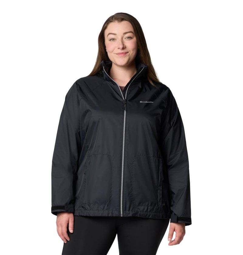 Columbia Womens Switchback IV Rain Jacket, Black, Medium - Image 1