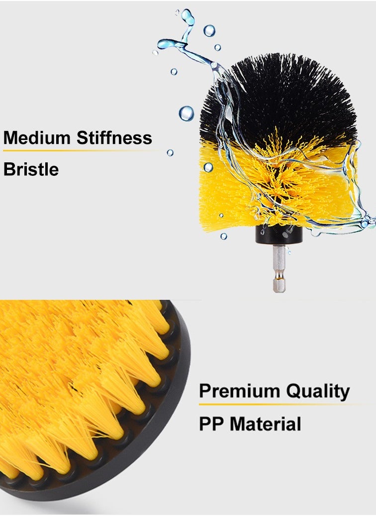 nihao 21-Piece Car Cleaning Brush Set Electric Drill Brush Set Car Wash Exhaust Vent Air Conditioning Brush Car Wheel Cleaning Brush With Storage Bag  - Image 3
