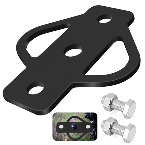 TNCZHYLX 3Way Trailer Hitch Adapter Steel Hook Mounting with Bolts Suitable for ATV Lawn Mower Golf Cart Yard Cart Garden Tractor Flat Towing Ball Installation Black - Image 1