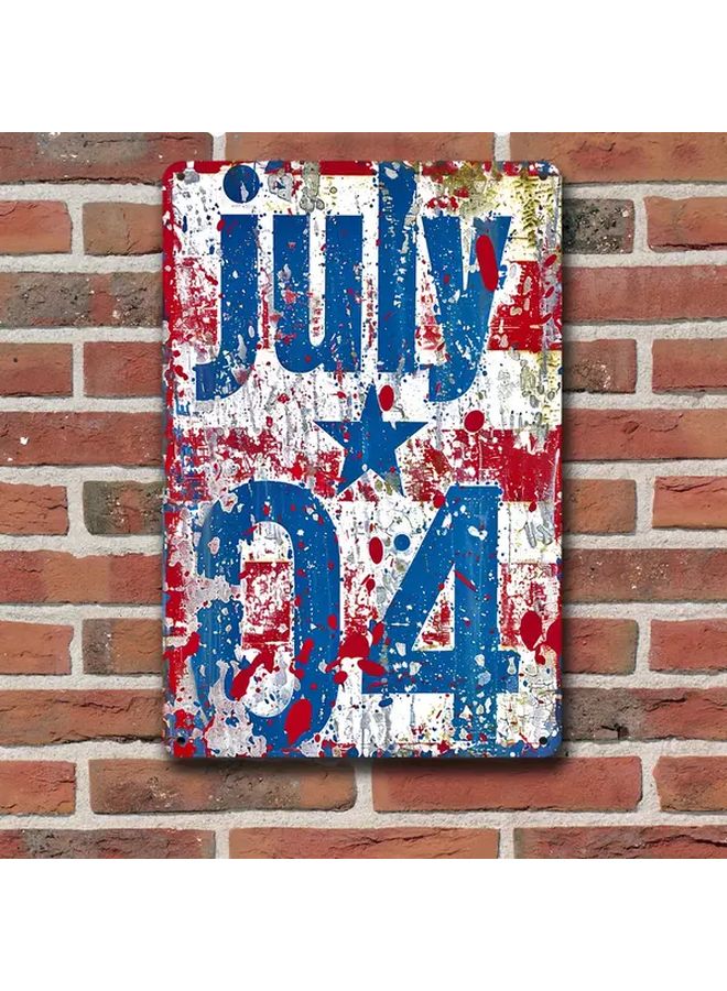 عيد الاستقلال 4 يوليو لافتة خشبية كلاسيكية 30×20 سم لوحة ديكور منزلي زينة الباب الأمامي زينة الحفلات مناسبة لغرفة المعيشة المطبخ غرفة النوم هدية للعائلة والأصدقاء - Image 1