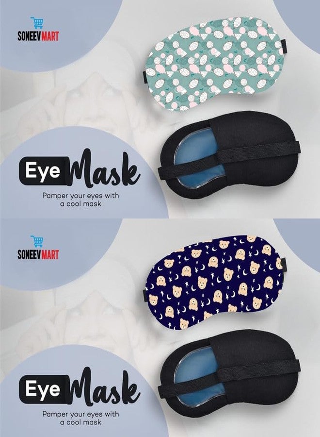 SONEEV MART قناع العين الجل الفاخر من SONEEV MART للاسترخاء المهدئ وتخفيف التوتر قابل لإعادة الاستخدام والعلاج البارد مثالي للعيون المنتفخة، والهالات السوداء، وتخفيف الصداع [عبوة من 2] - Image 2
