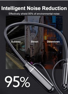 KASTWAVE Wireless Bluetooth 5.0 Headphones, Wireless Sports Earbuds, IPX5 Waterproof Stereo Headphones Gym Running 100 Hours of Playtime Noise Canceling Headphones  - Image 4