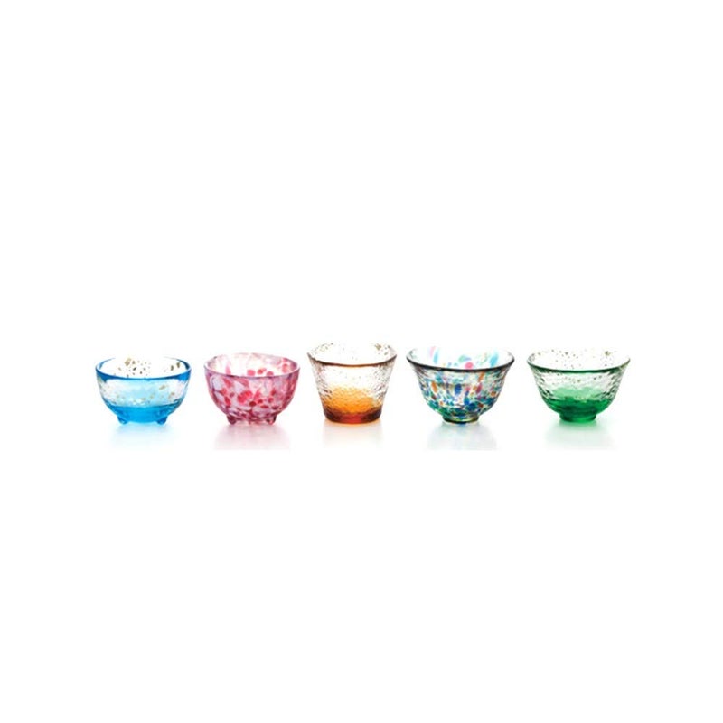 ADERIA Tsugaru Biidoro Mini Glass Set Glass Five Different by Aderia - Image 1