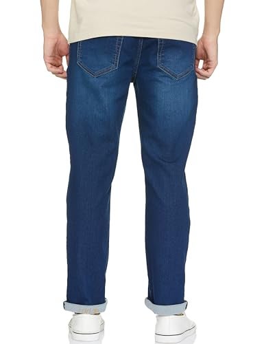 INKD Men's Contrast Stitch Stretchable Regular Fit Jeans - Image 2