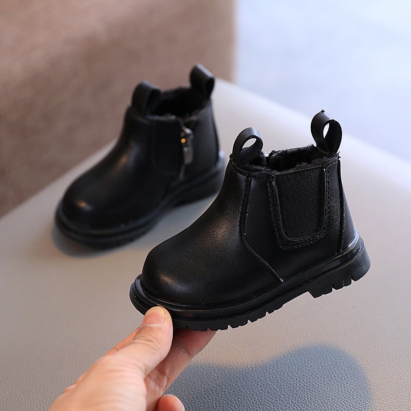 One-Piece Delivery Baby Winter Cotton Shoes 1 Smoke Tube Boots Fleece-Lined Warm Cotton Boots 2 Boys And Girls Baby Toddler Shoes - Image 2