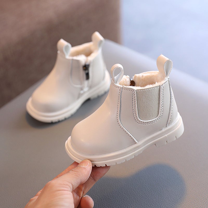 One-Piece Delivery Baby Winter Cotton Shoes 1 Smoke Tube Boots Fleece-Lined Warm Cotton Boots 2 Boys And Girls Baby Toddler Shoes - Image 4