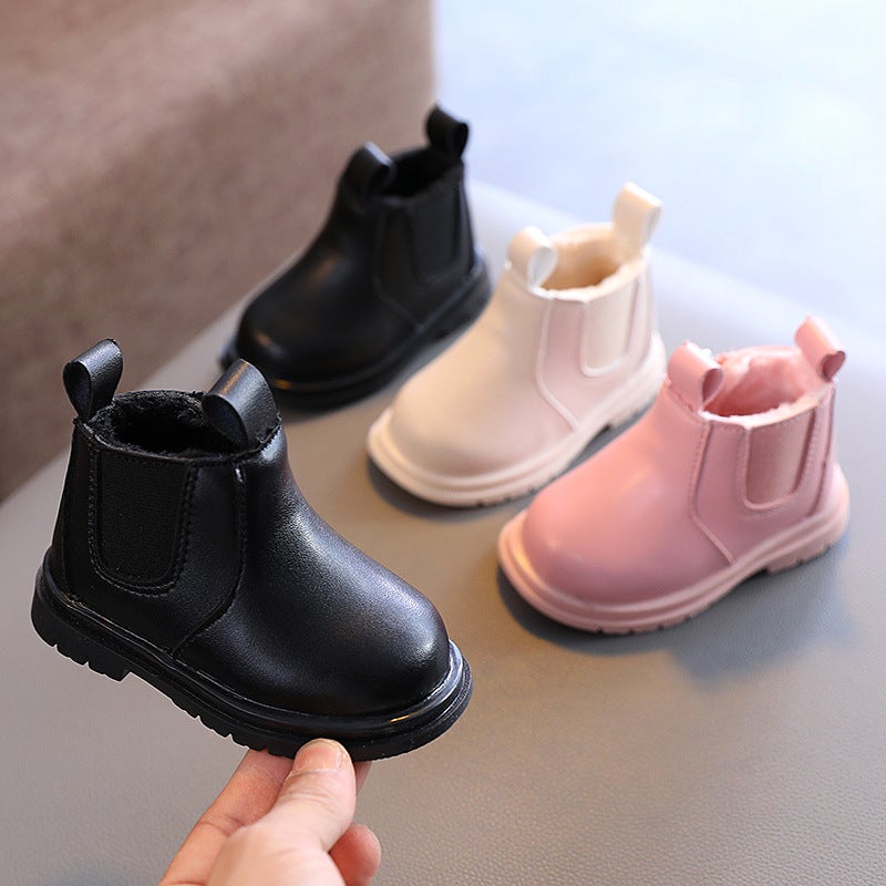 One-Piece Delivery Baby Winter Cotton Shoes 1 Smoke Tube Boots Fleece-Lined Warm Cotton Boots 2 Boys And Girls Baby Toddler Shoes - Image 5