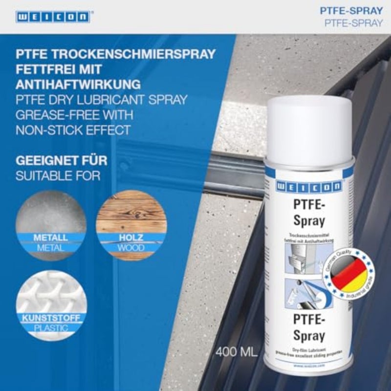 PFTE-Spray 400 مل زيت تشحيم جاف مقاوم للحرارة مع تأثير غير لاصق - Image 2