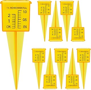 Anglekai Anglekai 10PCS Rain Gauges, 1.5" Sprinkler Gauge for Lawn Water Gauge with Wide Mouth Sprinkler Rain Gauge, Transparent  - Image 1
