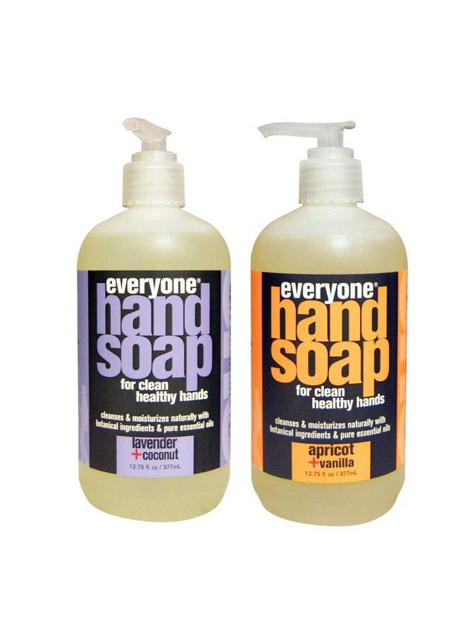 Everyone Botanical Lavender + Coconut Hand Soap & Everyone Botanical Apricot + Vanilla Hand Soap Bundle 12.75 Oz Each - Image 1
