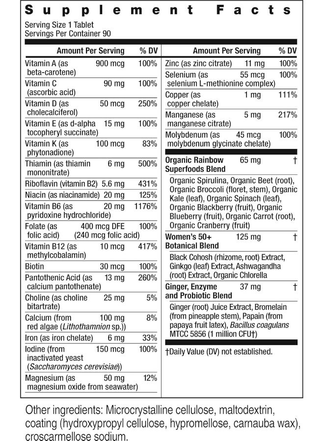 Rainbow Light High Potency Women's One 50+ Multivitamin for Women - Image 2