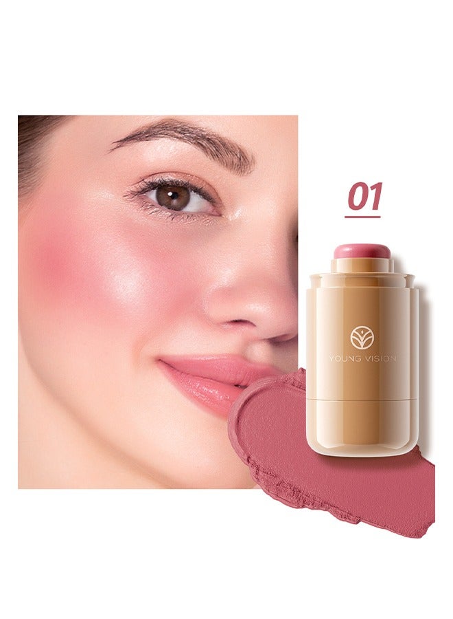 يونج فيجن أحمر خدود بوكيت طويل الأمد أحمر خدود ناعم أحمر خدود ، معجون أحمر خدود غير لامع ، كريم أحمر خدود مقاوم للماء # 01 - Image 2