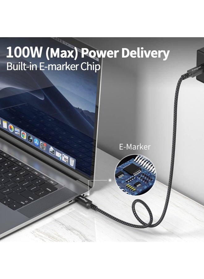 Fasgear USB 4 Cable: Thunderbolt 4 Cable Thunderbolt 3 Cable 100W Charging 40Gbps Data Transfer 8K Video Type C for Mac-book Pro i-Pad Pro Mac Mini M1 External SSD Hub Docking Monitor eGPU (1m) - Image 3