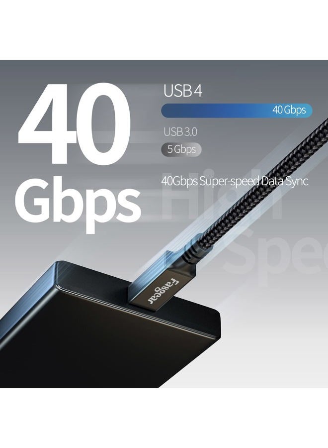 Fasgear USB 4 Cable: Thunderbolt 4 Cable Thunderbolt 3 Cable 100W Charging 40Gbps Data Transfer 8K Video Type C for Mac-book Pro i-Pad Pro Mac Mini M1 External SSD Hub Docking Monitor eGPU (1m) - Image 2