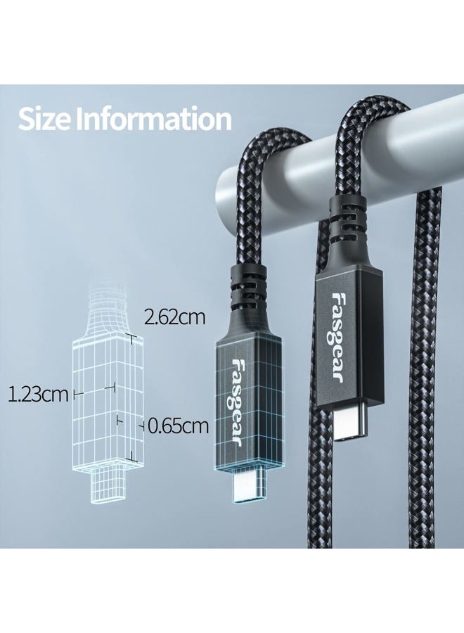 Fasgear USB 4 Cable: Thunderbolt 4 Cable Thunderbolt 3 Cable 100W Charging 40Gbps Data Transfer 8K Video Type C for Mac-book Pro i-Pad Pro Mac Mini M1 External SSD Hub Docking Monitor eGPU (1m) - Image 4