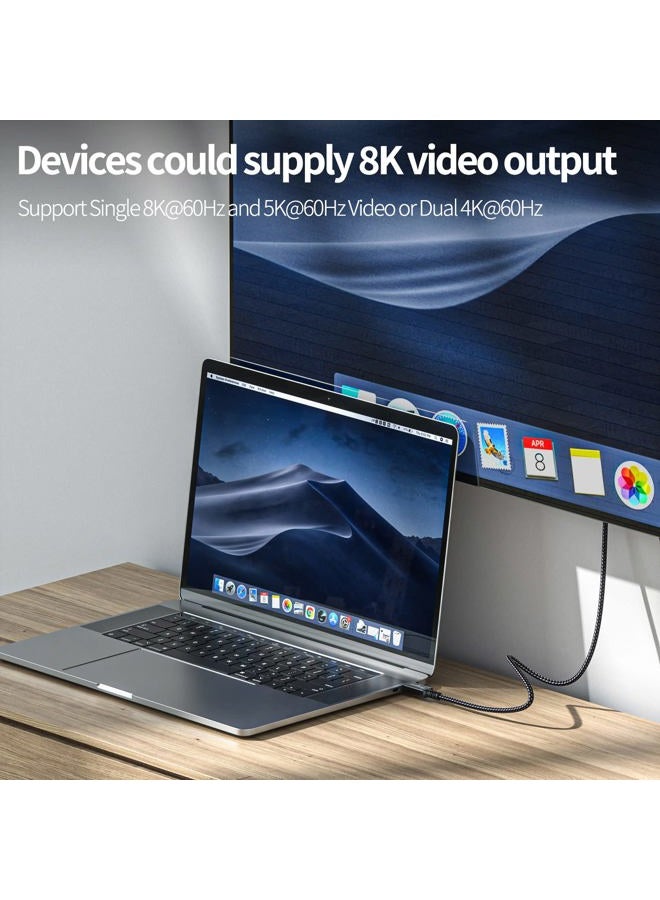 Fasgear USB 4 Cable: Thunderbolt 4 Cable Thunderbolt 3 Cable 100W Charging 40Gbps Data Transfer 8K Video Type C for Mac-book Pro i-Pad Pro Mac Mini M1 External SSD Hub Docking Monitor eGPU (1m) - Image 5