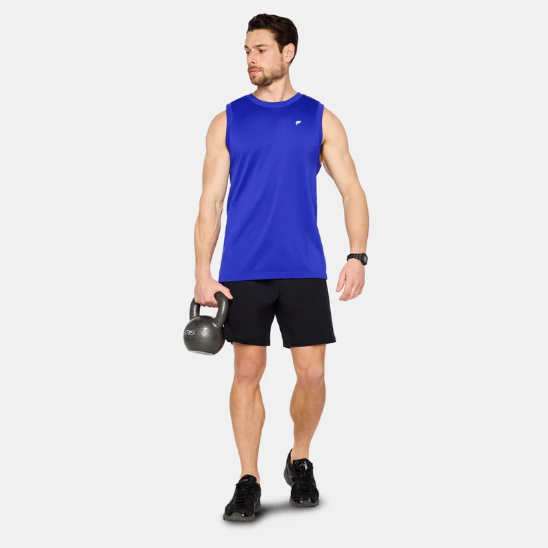 Fabletics Blue Men's The Training Day Muscle Tank Top for Men | Best Price UAE