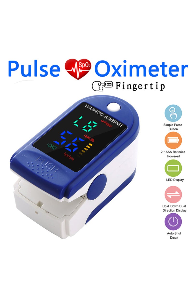 erorex Blue Smart Blood Oxygen Heart Rate Measurement Portable Health Monitor Accessories with LED Digital - Image 1