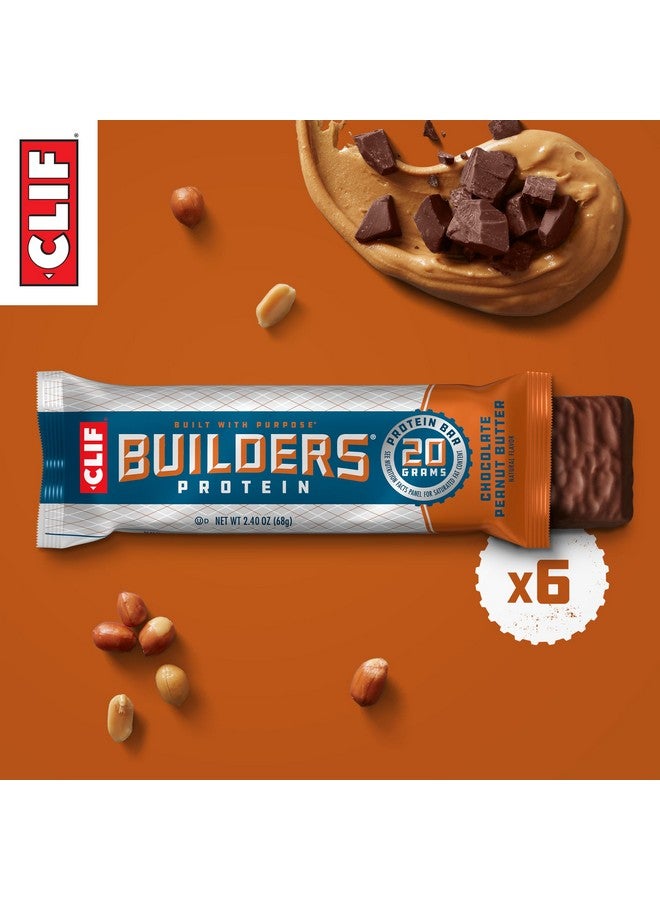 كليف بار CLIF Builders - بنكهة زبدة الفول السوداني والشوكولاتة - ألواح بروتين نباتية - خالية من الغلوتين - غير معدلة وراثيًا - منخفضة المؤشر الجلايسيمي - 20 غرام بروتين - 2.4 أونصة (عبوة من 6 قطع) - Image 2