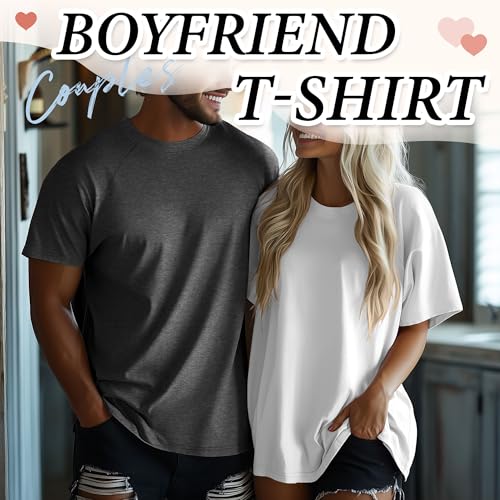 Evervibe 4 Pack Men's Big & Tall Short Sleeve Tees, Crew Neck Cotton Blend Shirts Moisture Wicking Gym Casual Tops Multipack(White, Black, Dark Grey, Light Grey,XX-Large) - Image 5