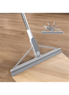 MIXDE ® Floor Squeegee, Rubber Squeegee Broom with Handle Adjustable, for Shower Doors Glass Window Wipers Brush for Glass Doors, Bathroom, Mirrors, Windows Cars and Tile Walls  - Image 1