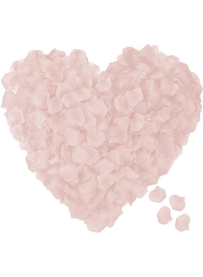 ocharzy 1000pcs Rose Petals Artificial Silk Flower Rose Petals for Wedding Decorations Romantic Night Valentines Day Parties Events Champagne Like Pink - Image 2