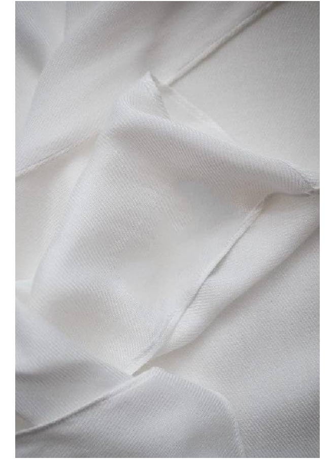Generic - Modern modal hijab shawl, size 200x55 cm, white - Image 1