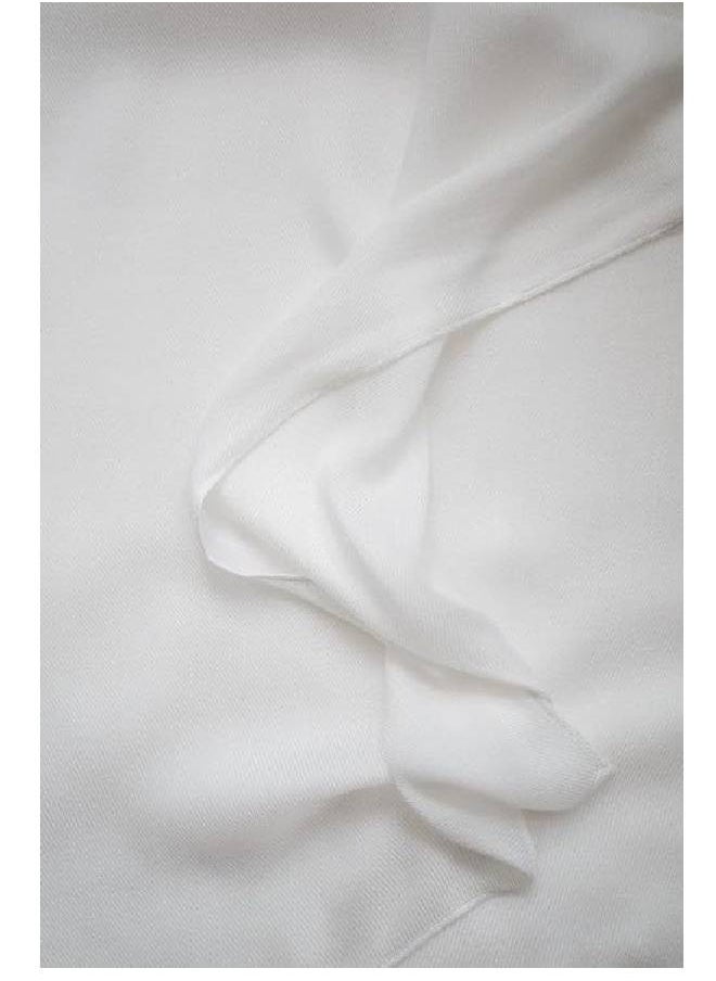 Generic - Modern modal hijab shawl, size 200x55 cm, white - Image 1